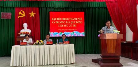 HĐND thành phố và phường Tân Quy Đông tiếp xúc cử tri sau kỳ họp thứ 8, nhiệm kỳ 2021 - 2026 HĐND thành phố và phường Tân Quy Đông tiếp xúc cử tri sau kỳ họp thứ 8, nhiệm kỳ 2021 - 2026